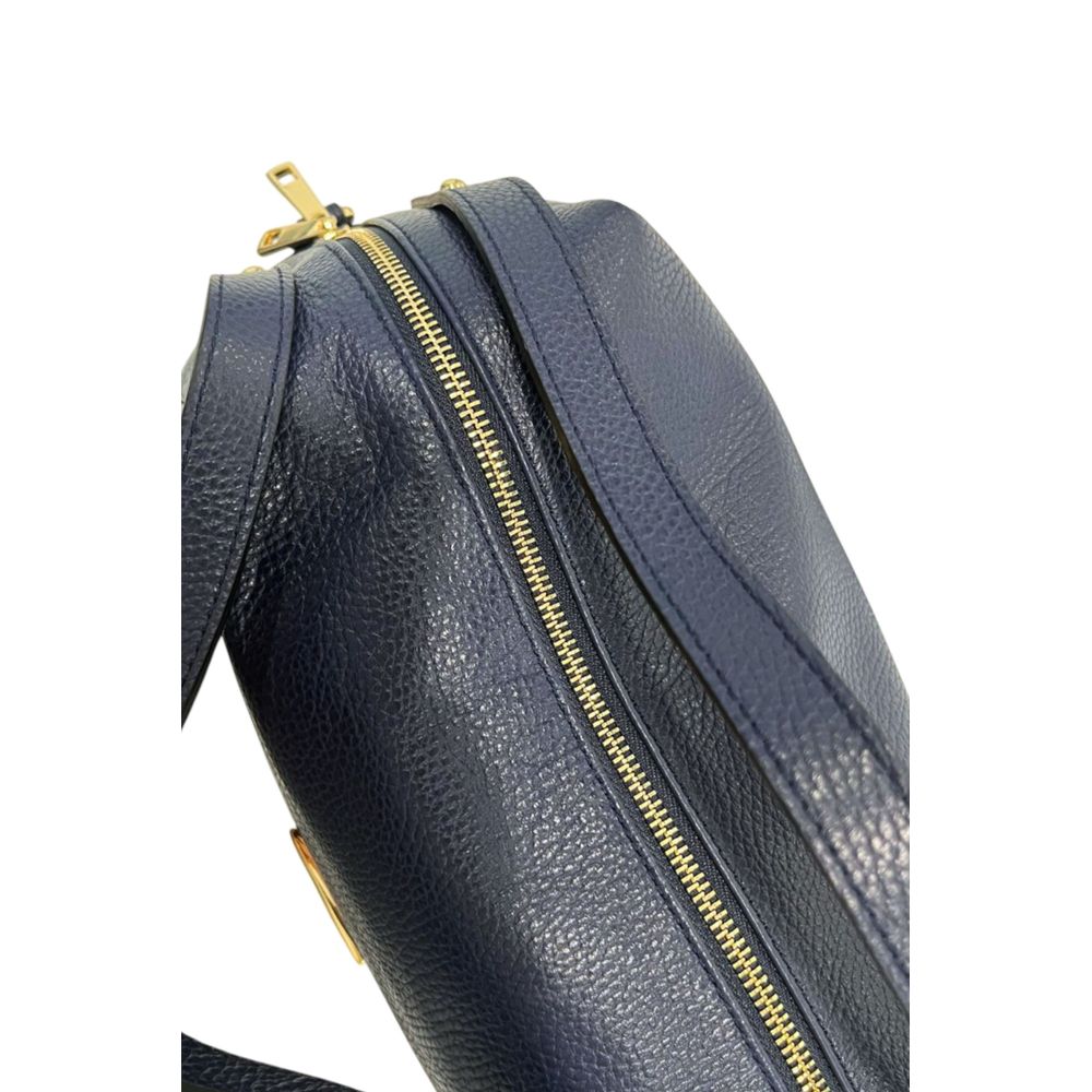 Baldinini Trend Blue Cowhide Clutch Bag Baldinini Trend