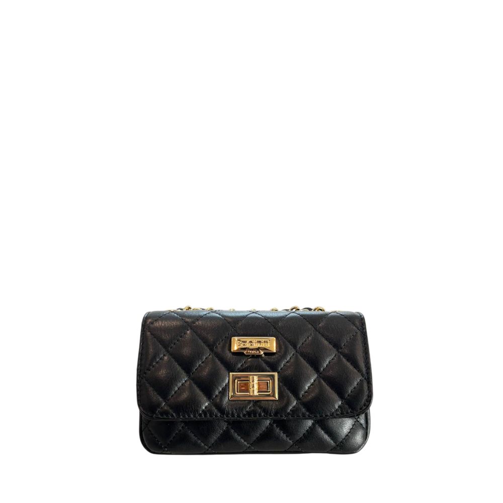 Baldinini Trend Black Cowhide Crossbody Bag