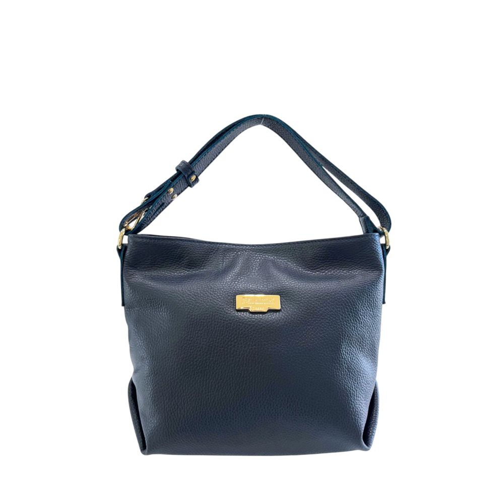 Baldinini Trend Blue Cowhide Leather Women Shoulder Bag - Eljoys Fashion 