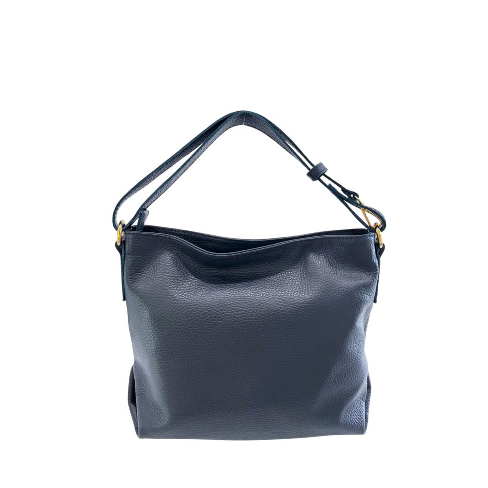 Baldinini Trend Blue Cowhide Leather Women Shoulder Bag - Eljoys Fashion 
