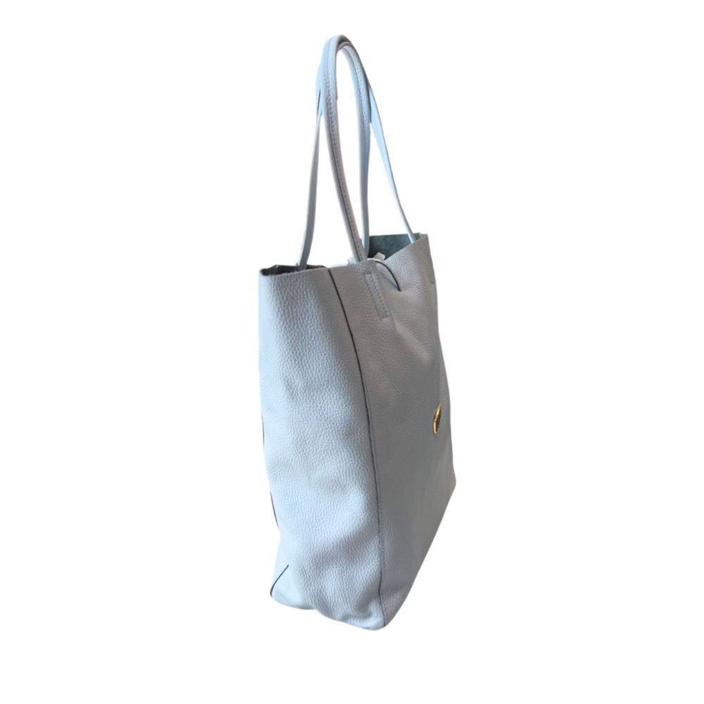 Baldinini Trend Blue Cowhide Clutch Bag Baldinini Trend