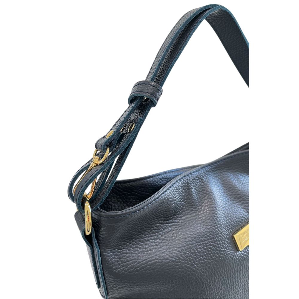 Baldinini Trend Blue Cowhide Leather Women Shoulder Bag - Eljoys Fashion 