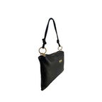 Baldinini Trend Black Cowhide Clutch Bag Baldinini Trend