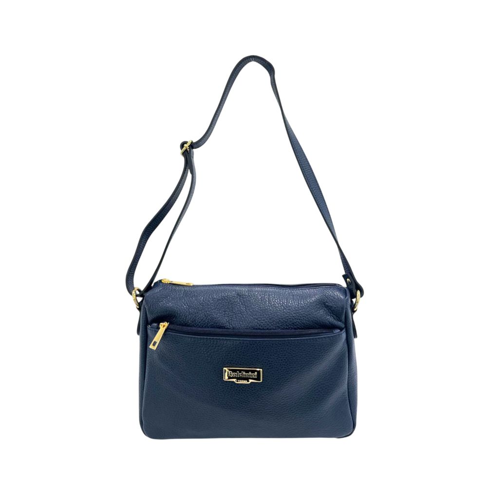Baldinini Trend Blue Cowhide Crossbody Bag Baldinini Trend