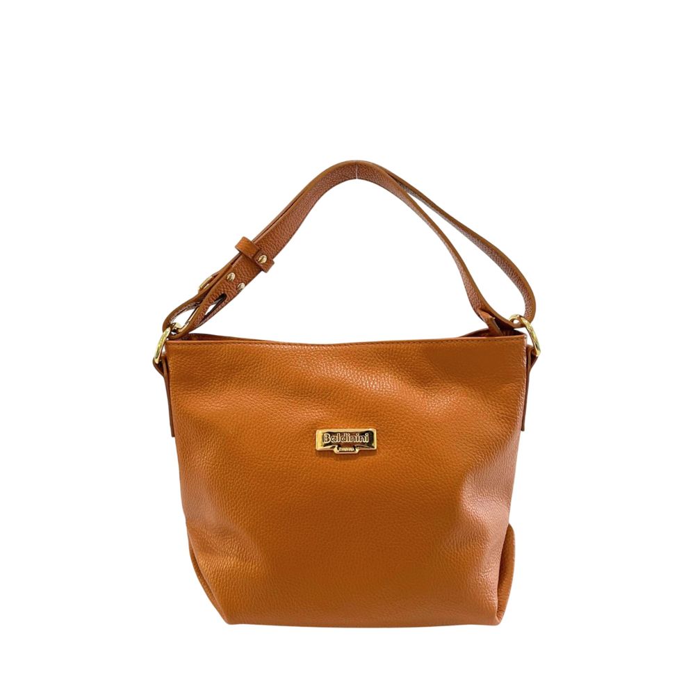 Baldinini Trend Brown Cowhide Clutch Bag Baldinini Trend