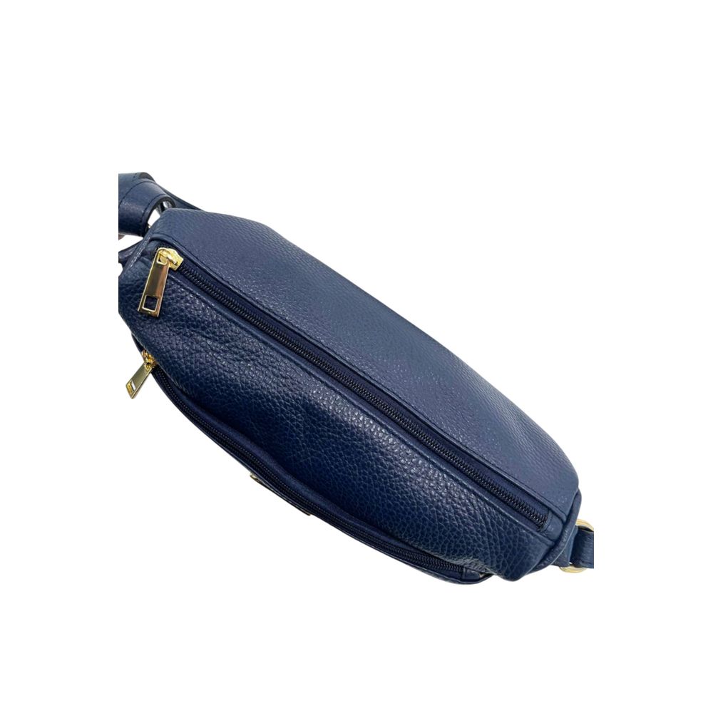 Baldinini Trend Blue Cowhide Crossbody Bag Baldinini Trend