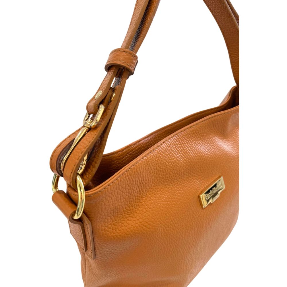 Baldinini Trend Brown Cowhide Clutch Bag Baldinini Trend