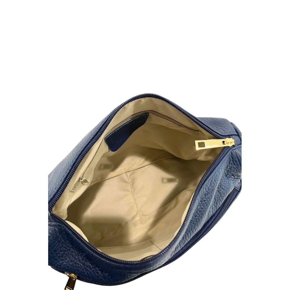 Baldinini Trend Blue Cowhide Crossbody Bag Baldinini Trend
