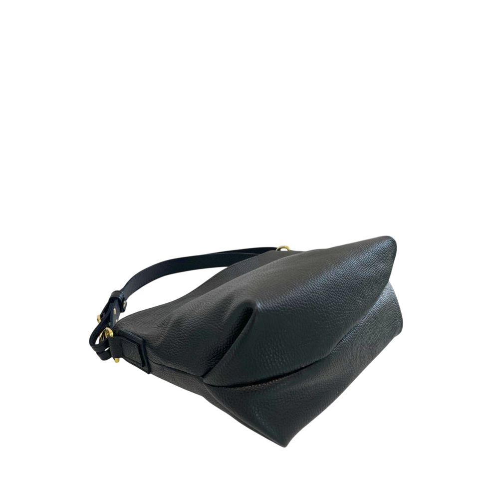 Baldinini Trend Black Cowhide Clutch Bag Baldinini Trend