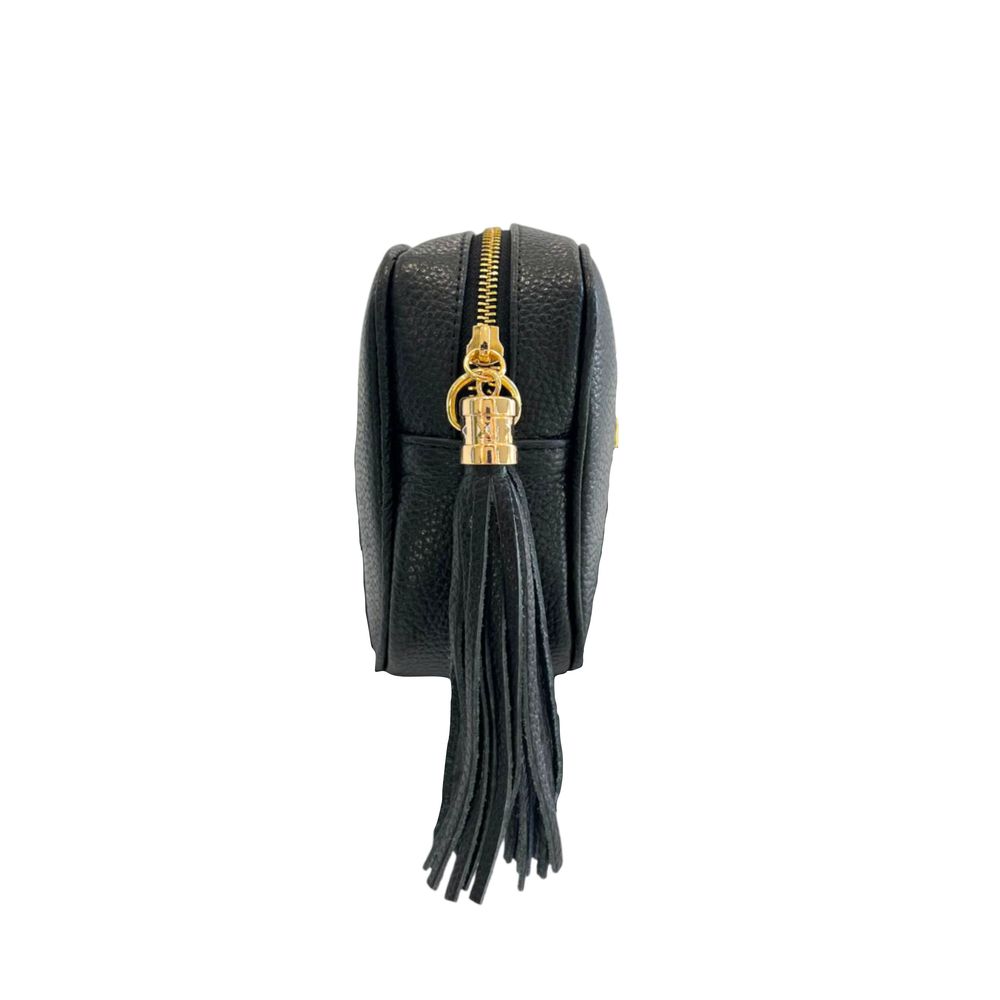 Baldinini Trend Black Cowhide Crossbody Bag