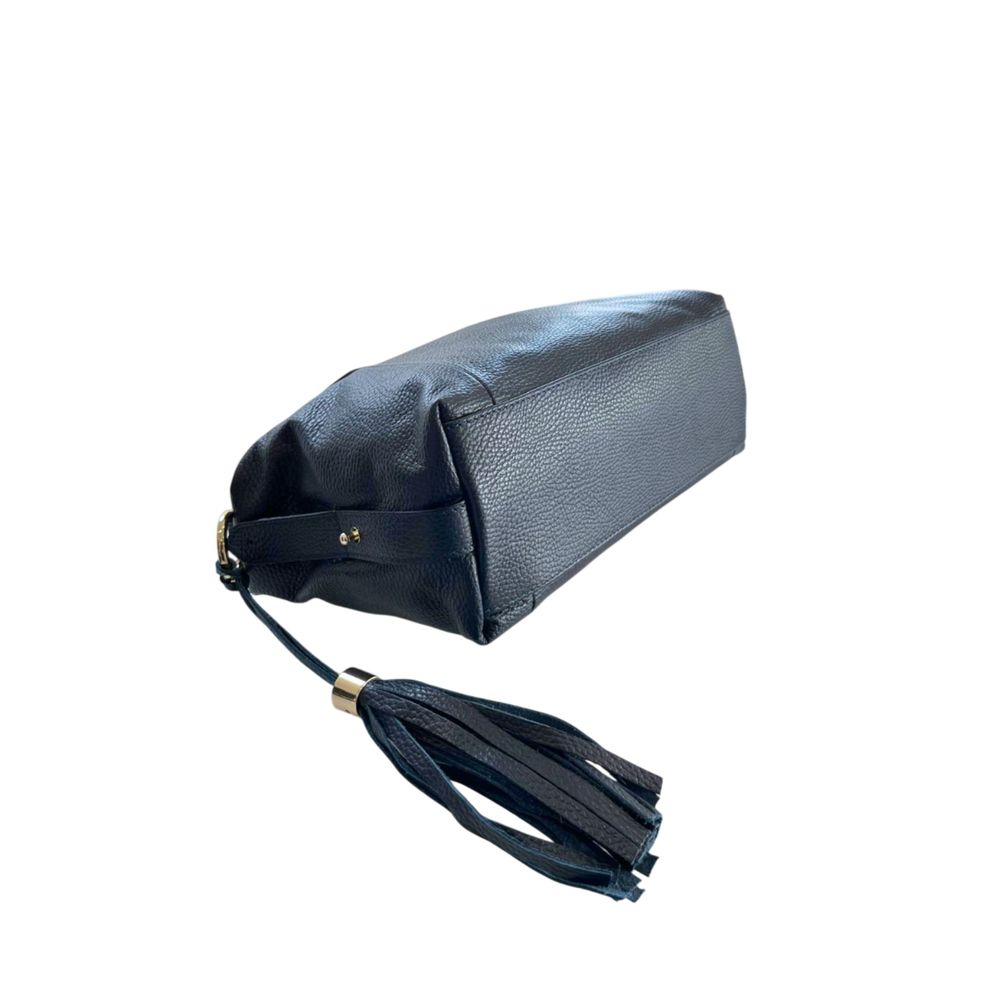 Baldinini Trend Blue Cowhide Shoulder Bag