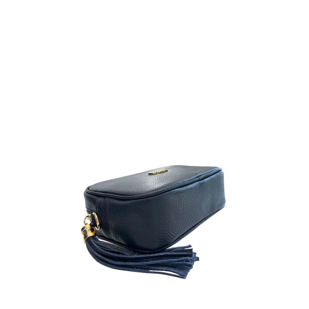 Baldinini Trend Blue Cowhide Crossbody Bag Baldinini Trend