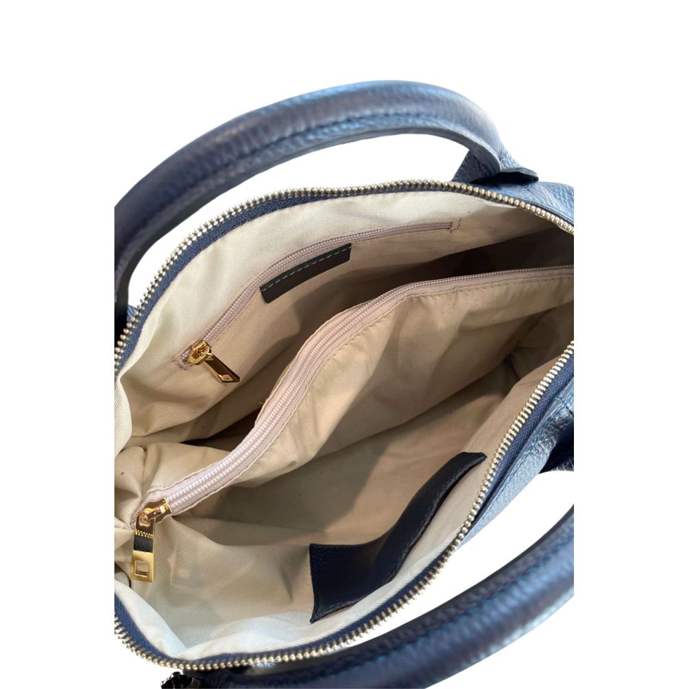Baldinini Trend Blue Cowhide Shoulder Bag