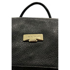 Baldinini Trend Black Cowhide Backpack