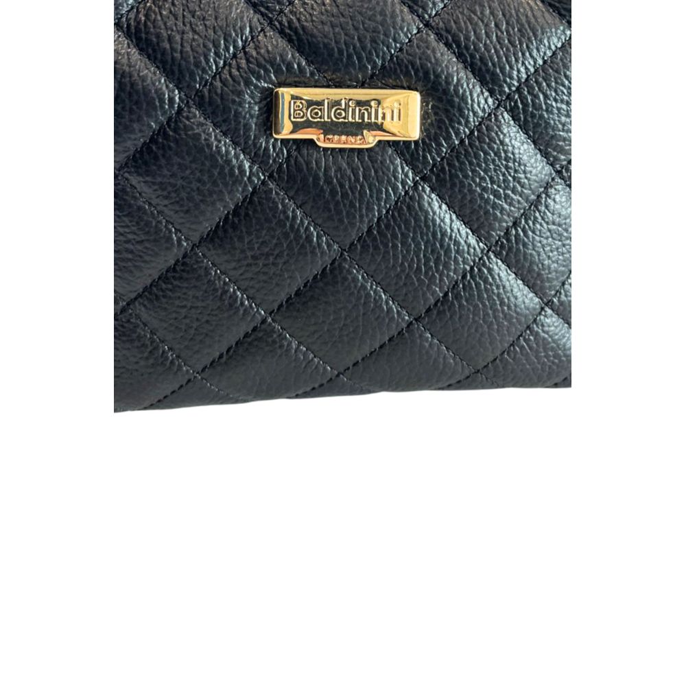 Baldinini Trend Black Cowhide Shoulder Bag