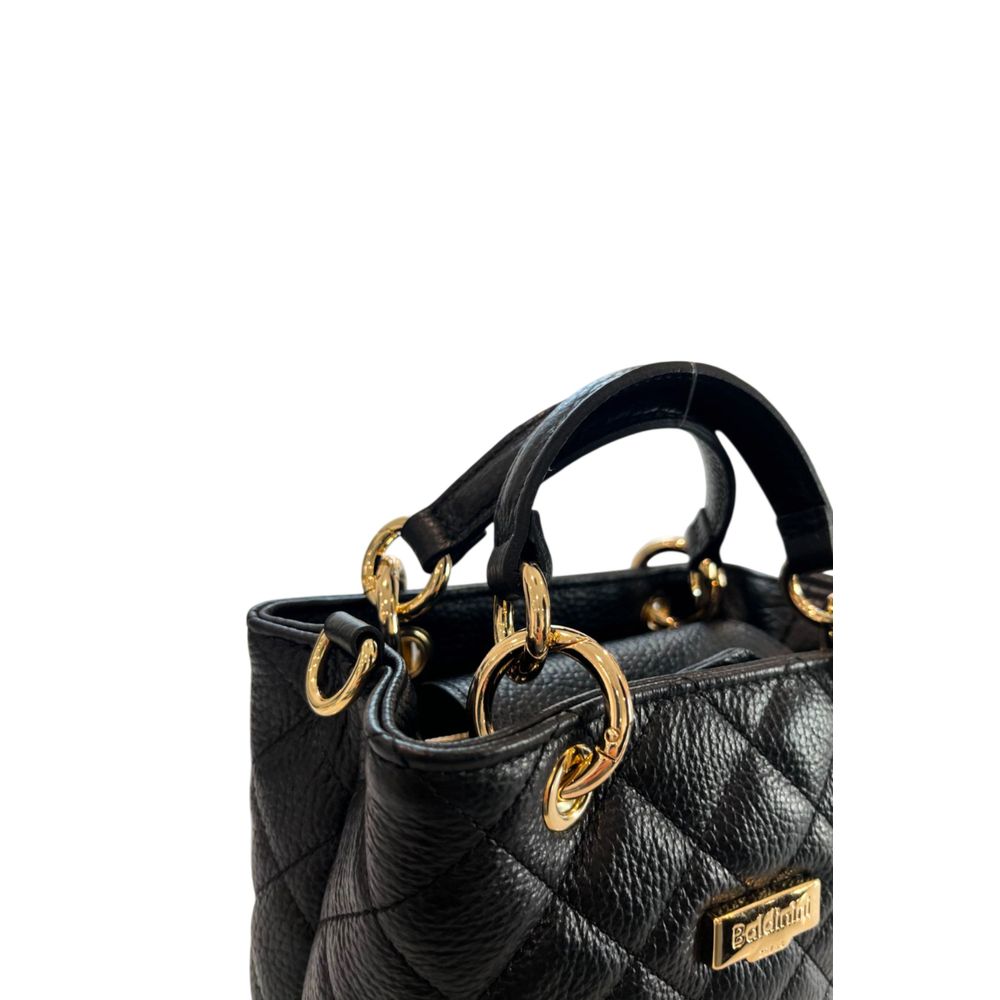 Baldinini Trend Black Cowhide Shoulder Bag