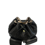 Baldinini Trend Black Cowhide Backpack