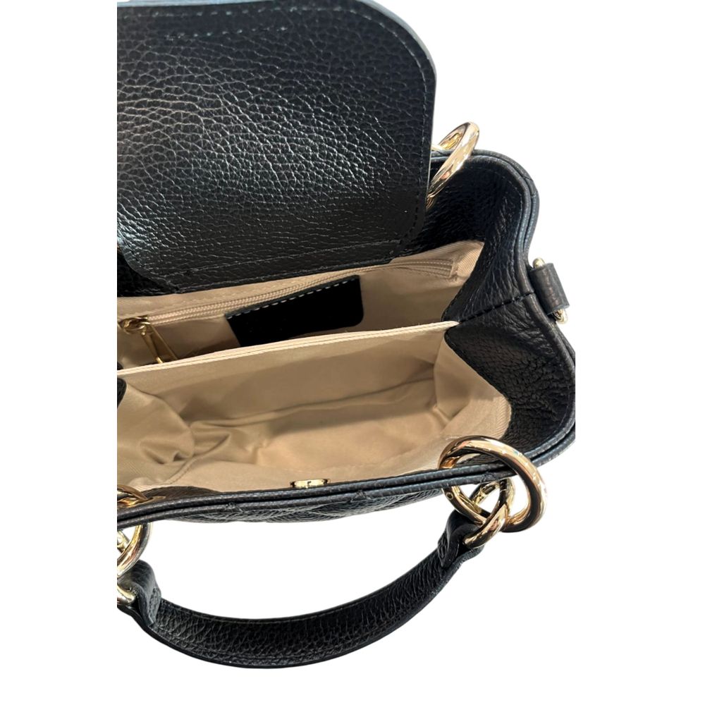 Baldinini Trend Black Cowhide Shoulder Bag