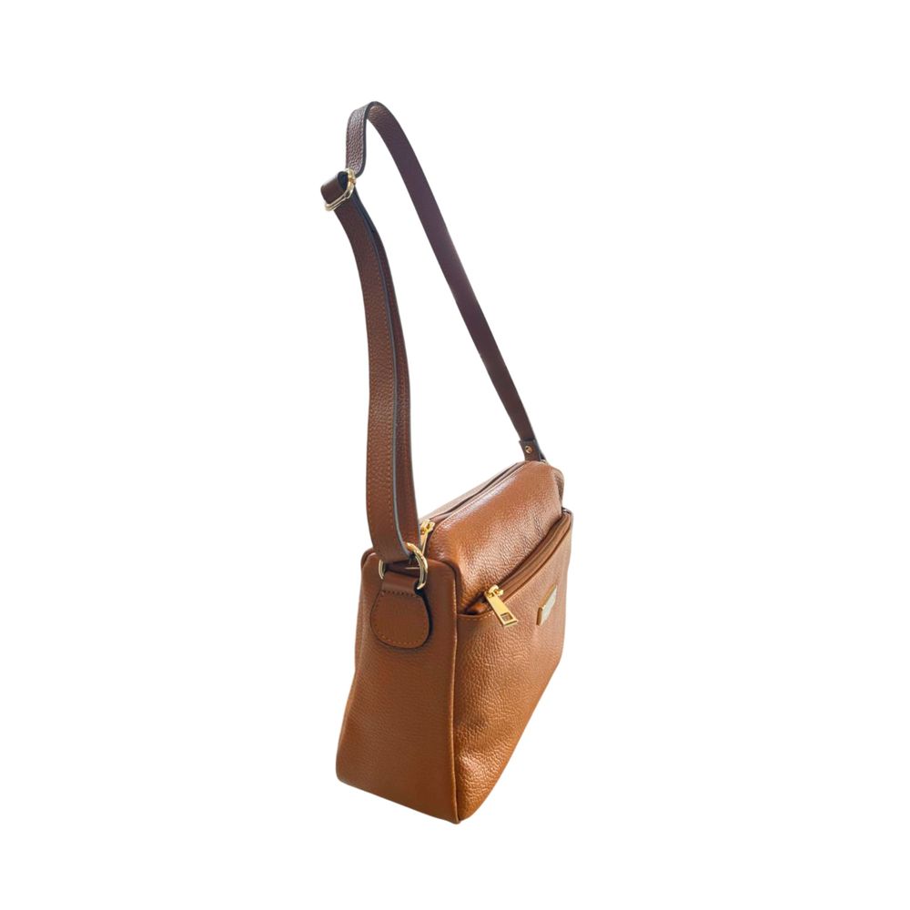 Baldinini Trend Brown Cowhide Crossbody Bag Baldinini Trend
