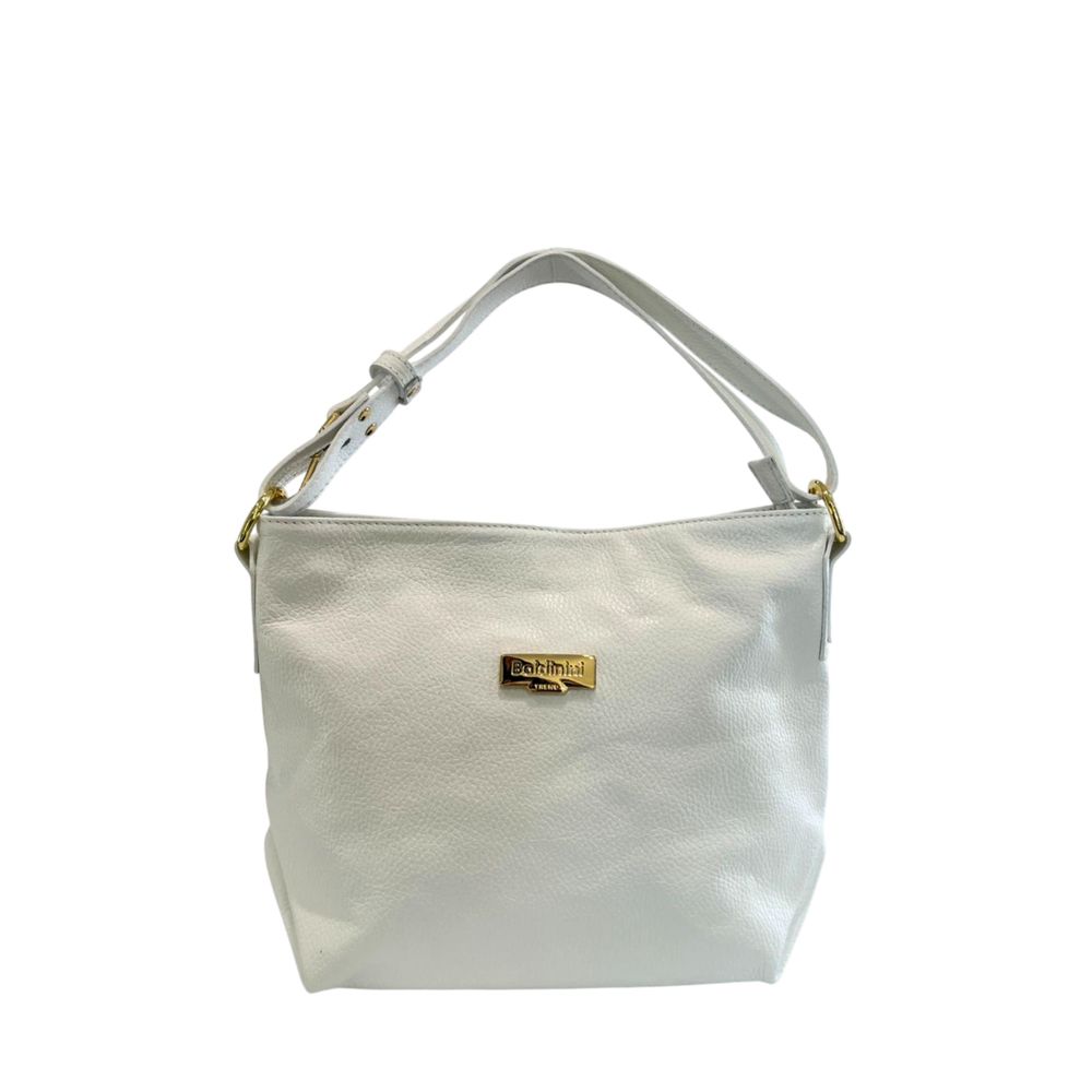Baldinini Trend White Cowhide Clutch Bag Baldinini Trend