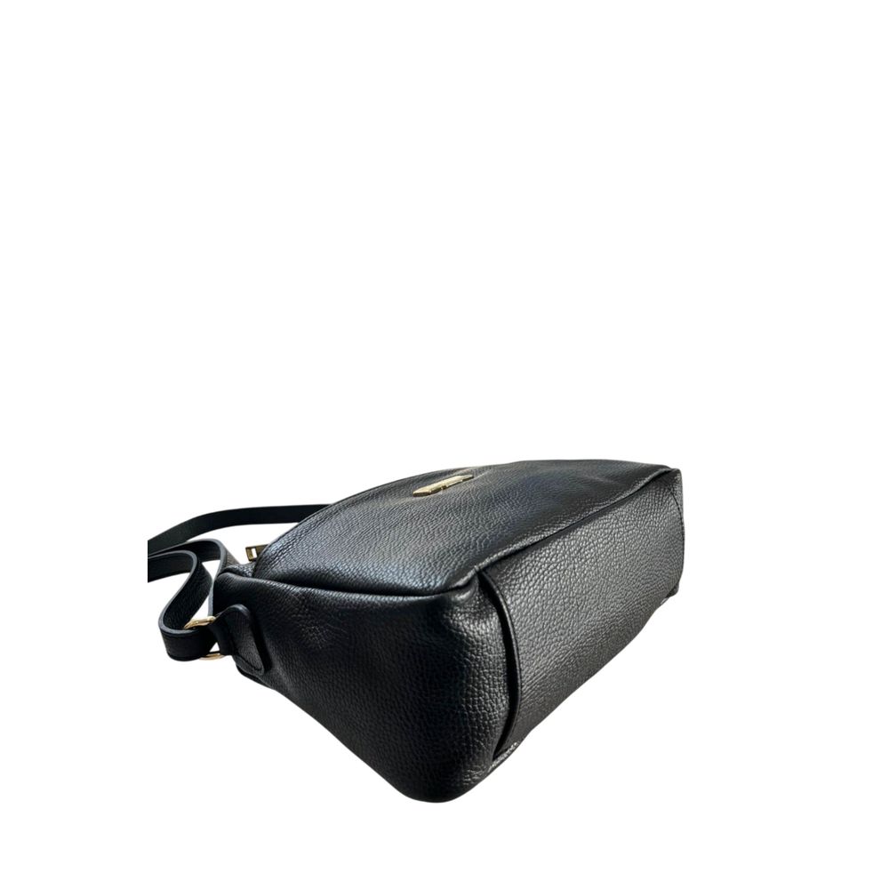 Baldinini Trend Black Cowhide Crossbody Bag Baldinini Trend