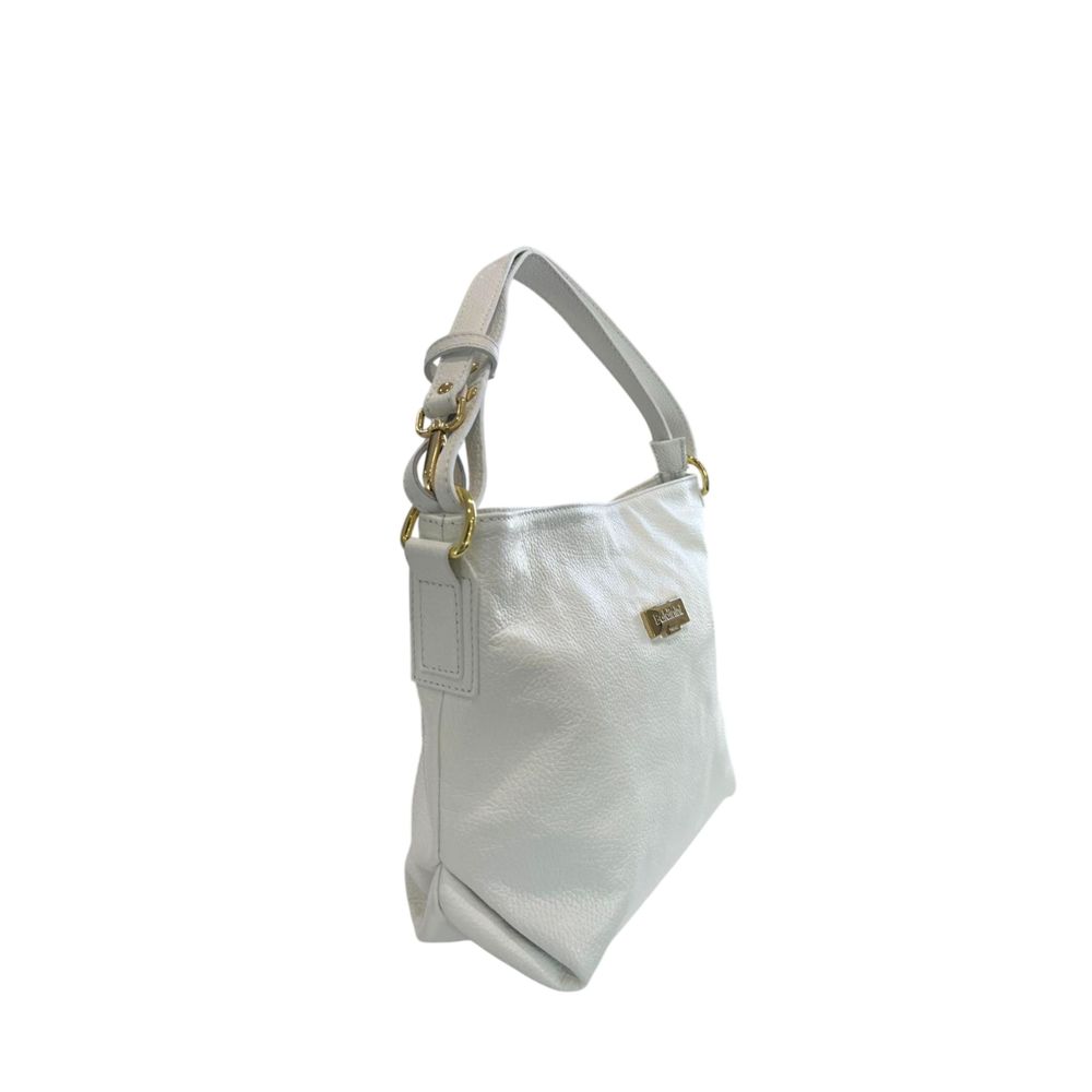 Baldinini Trend White Cowhide Clutch Bag Baldinini Trend