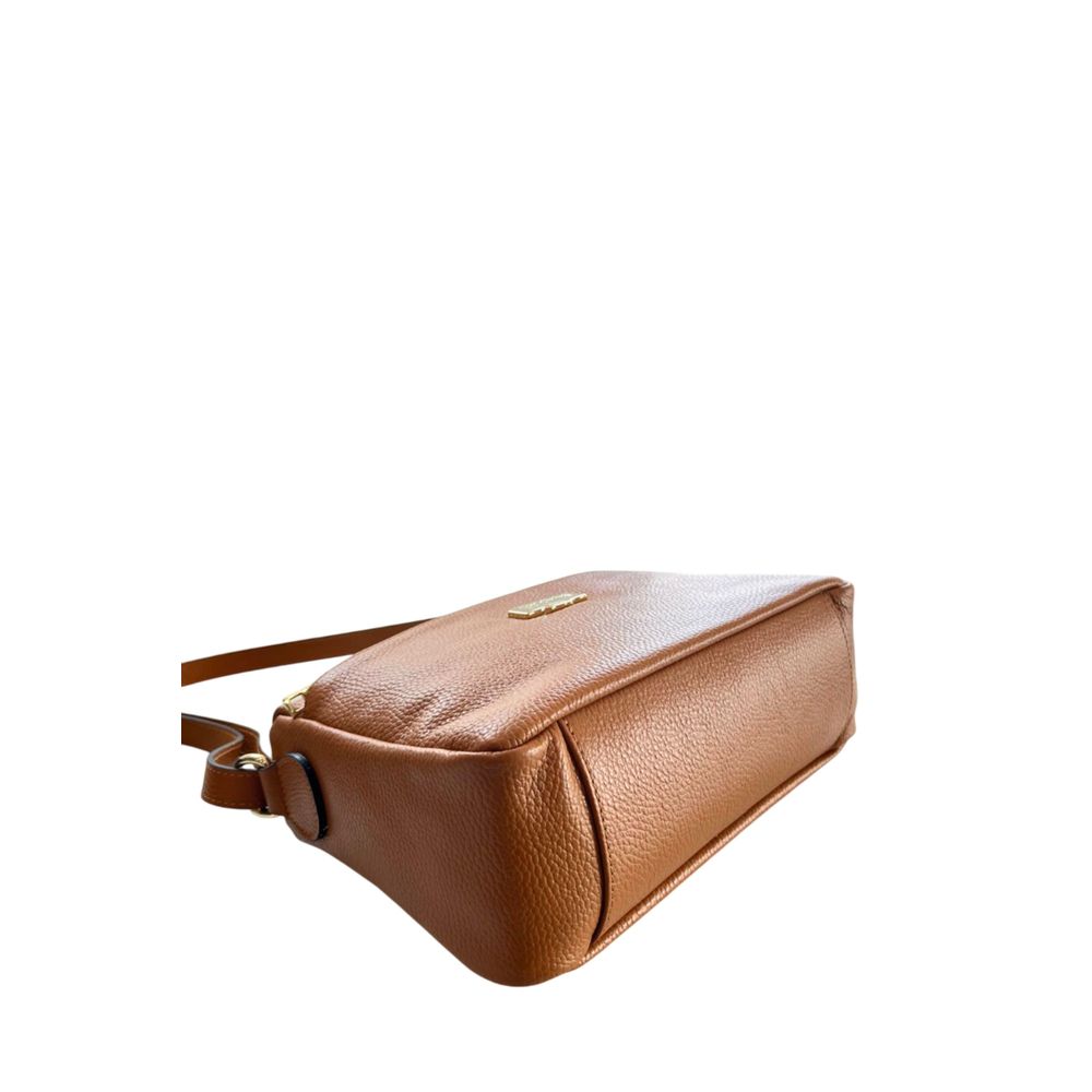 Baldinini Trend Brown Cowhide Crossbody Bag Baldinini Trend