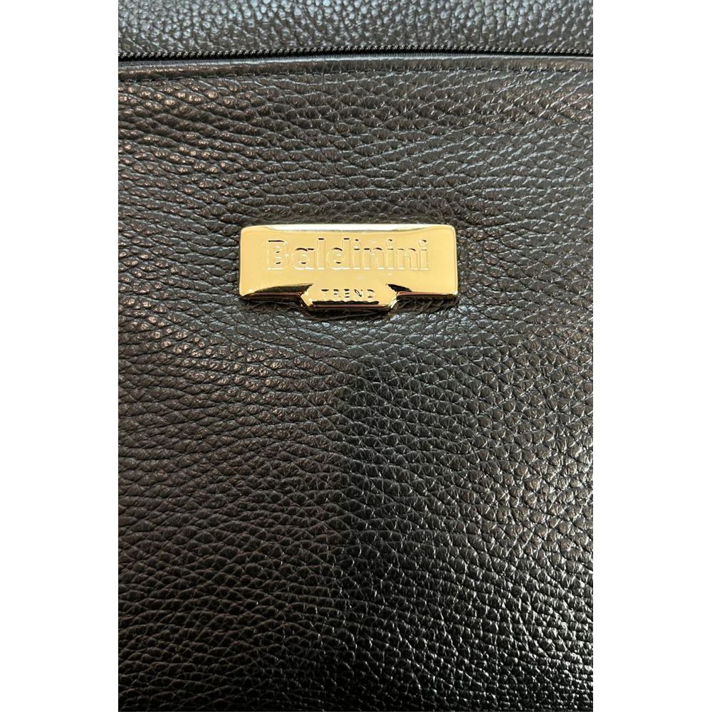 Baldinini Trend Black Cowhide Crossbody Bag Baldinini Trend