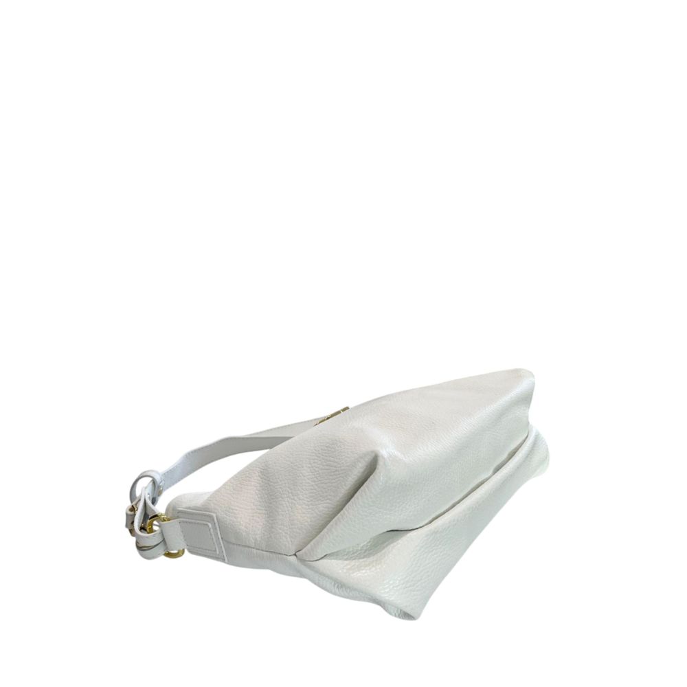 Baldinini Trend White Cowhide Clutch Bag Baldinini Trend