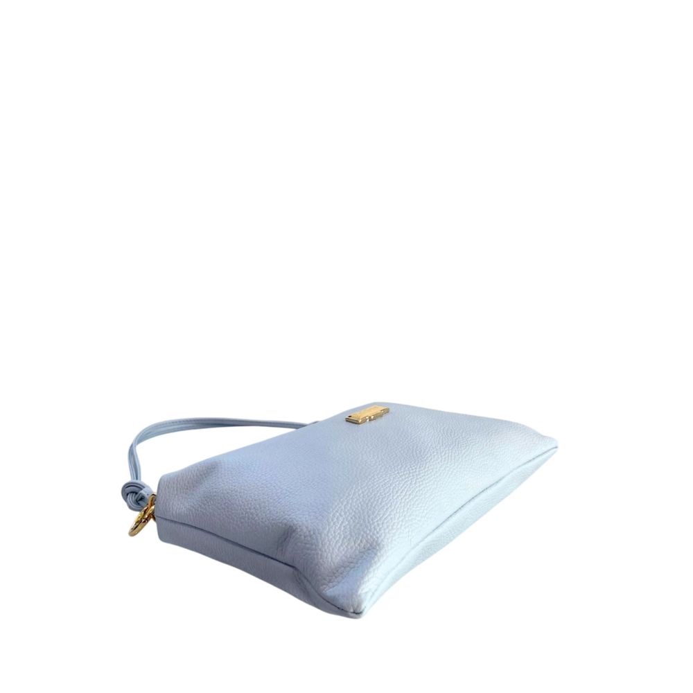 Baldinini Trend Blue Cowhide Clutch Bag Baldinini Trend