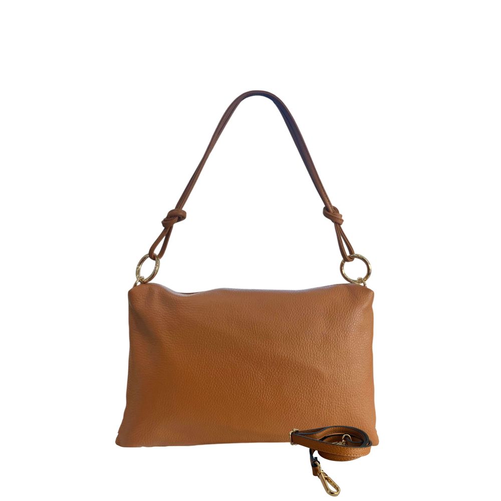 Baldinini Trend Brown Cowhide Clutch Bag Baldinini Trend