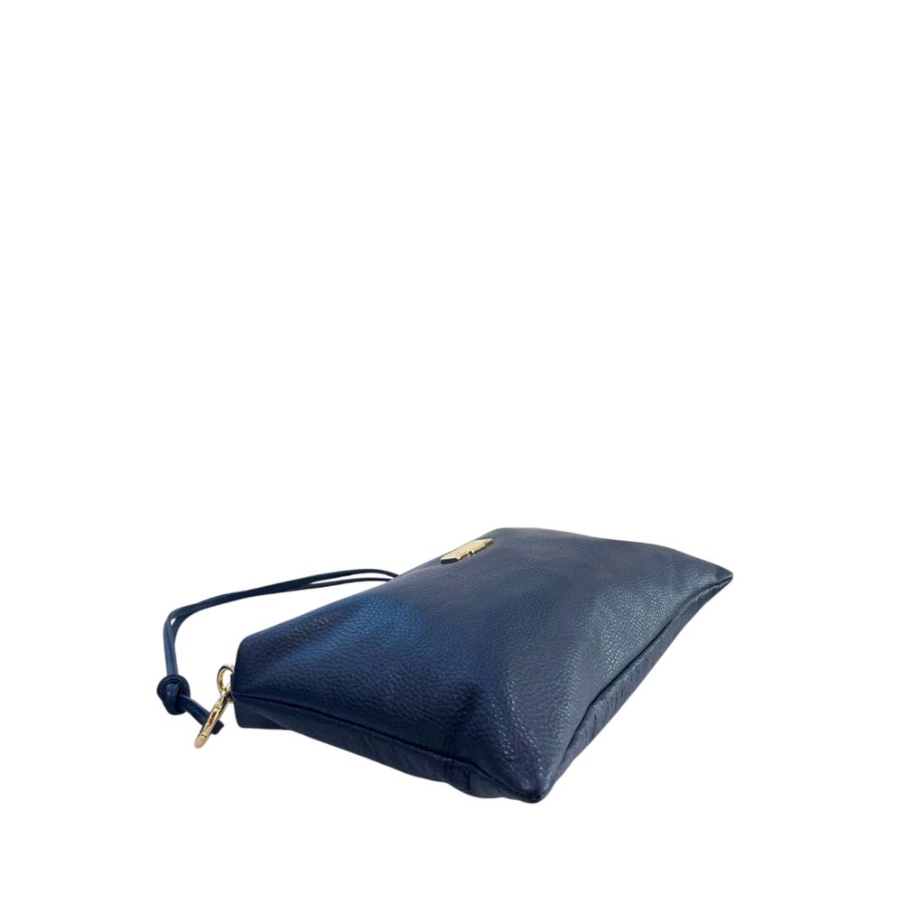 Baldinini Trend Blue Cowhide Clutch Bag Baldinini Trend