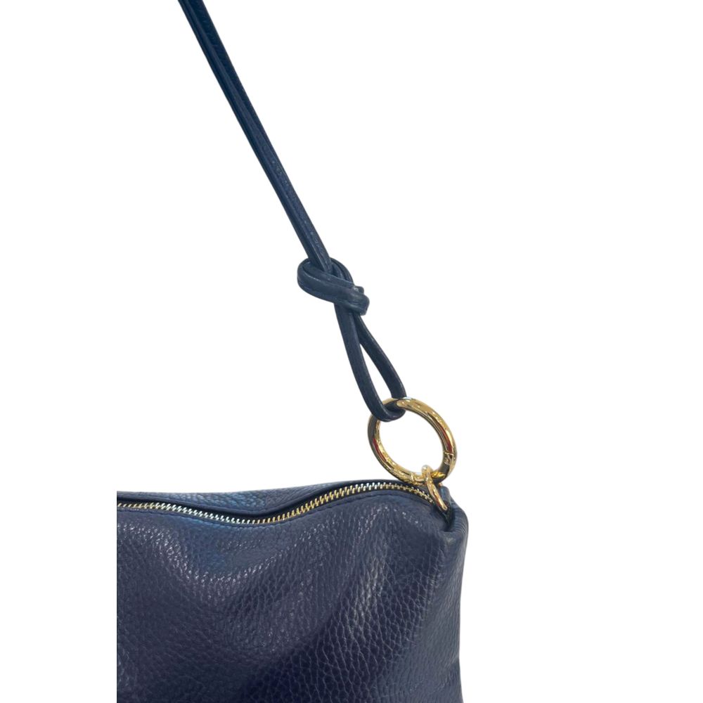 Baldinini Trend Blue Cowhide Clutch Bag Baldinini Trend