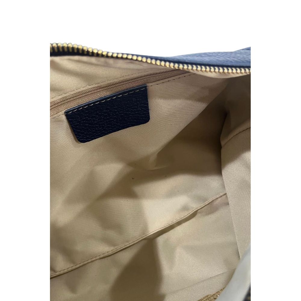 Baldinini Trend Blue Cowhide Clutch Bag Baldinini Trend