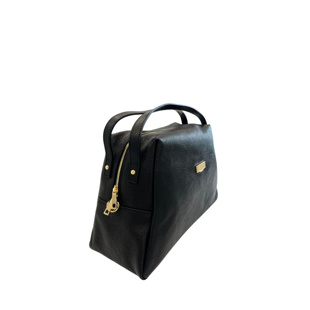 Baldinini Trend Black Cowhide Clutch Bag Baldinini Trend