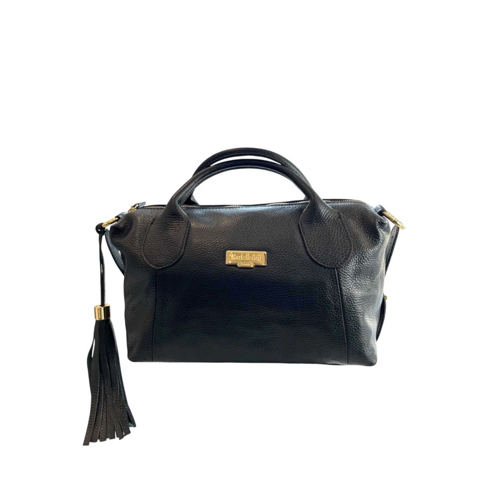 Baldinini Trend Black Cowhide Shoulder Bag Baldinini Trend