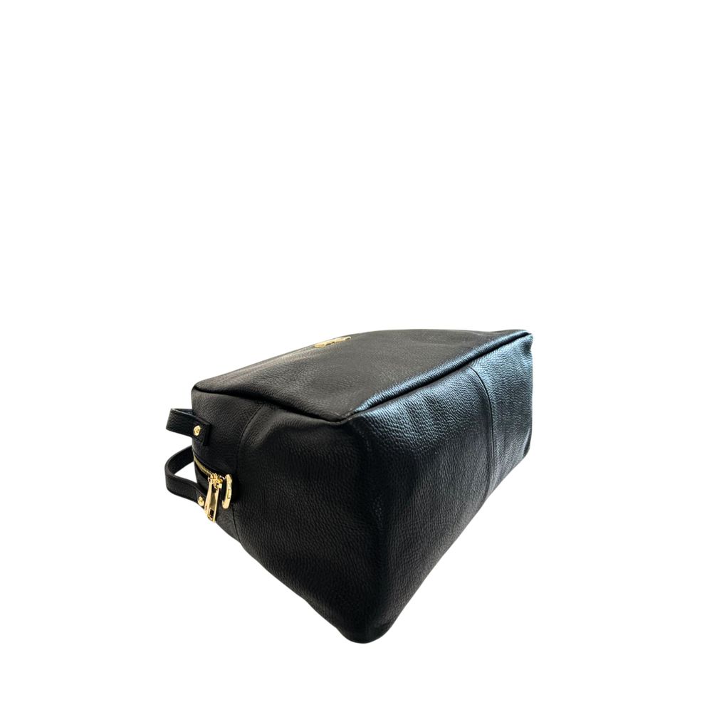 Baldinini Trend Black Cowhide Clutch Bag Baldinini Trend