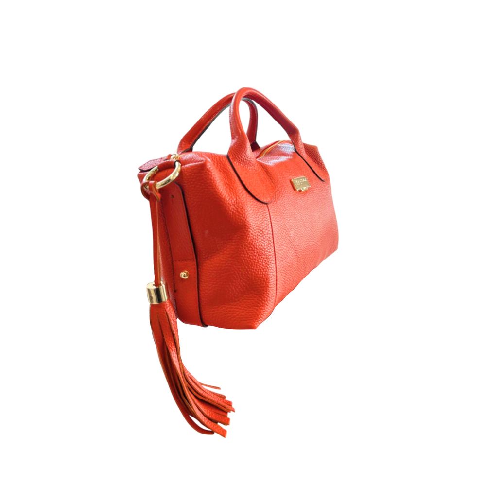 Baldinini Trend Orange Cowhide Shoulder Bag