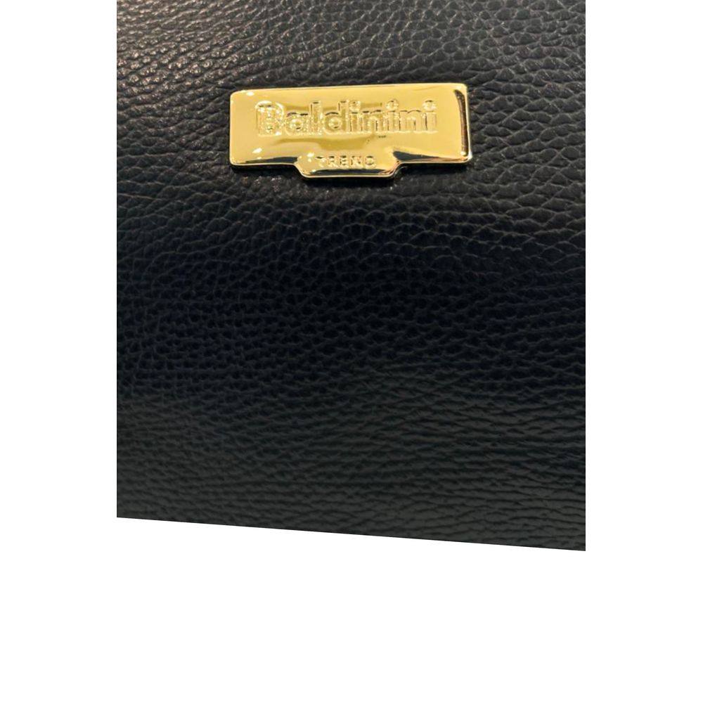 Baldinini Trend Black Cowhide Shoulder Bag Baldinini Trend