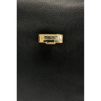 Baldinini Trend Black Cowhide Clutch Bag Baldinini Trend