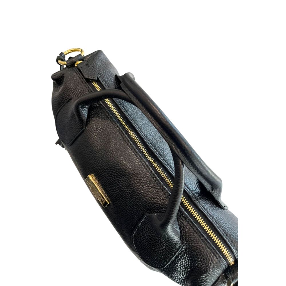 Baldinini Trend Black Cowhide Shoulder Bag Baldinini Trend