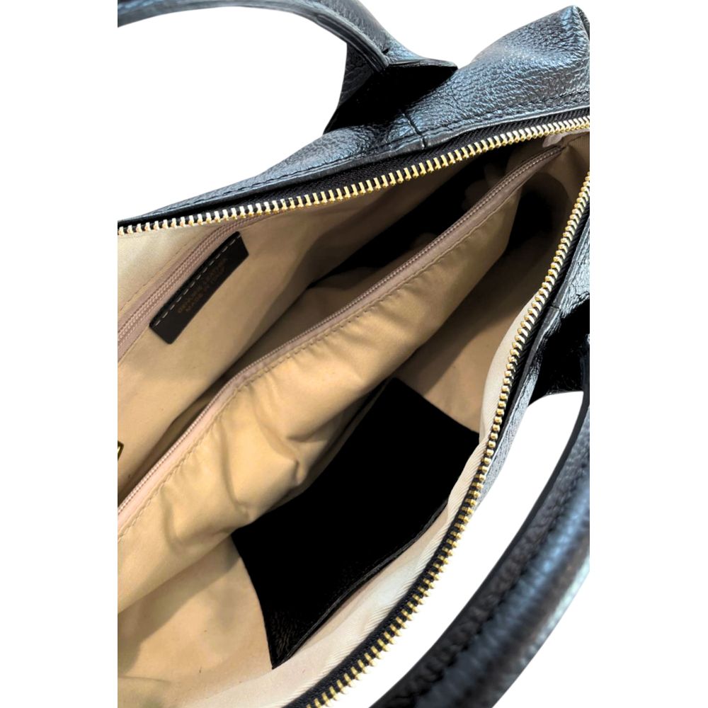 Baldinini Trend Black Cowhide Shoulder Bag Baldinini Trend