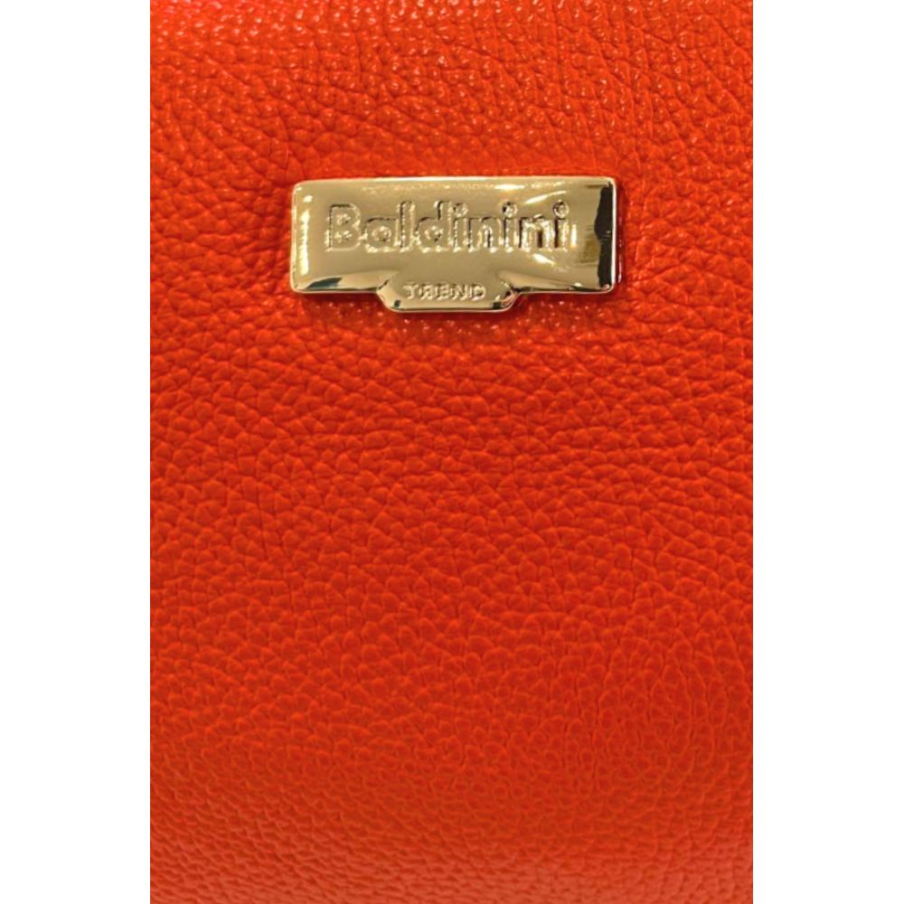 Baldinini Trend Orange Cowhide Shoulder Bag
