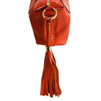 Baldinini Trend Orange Cowhide Shoulder Bag