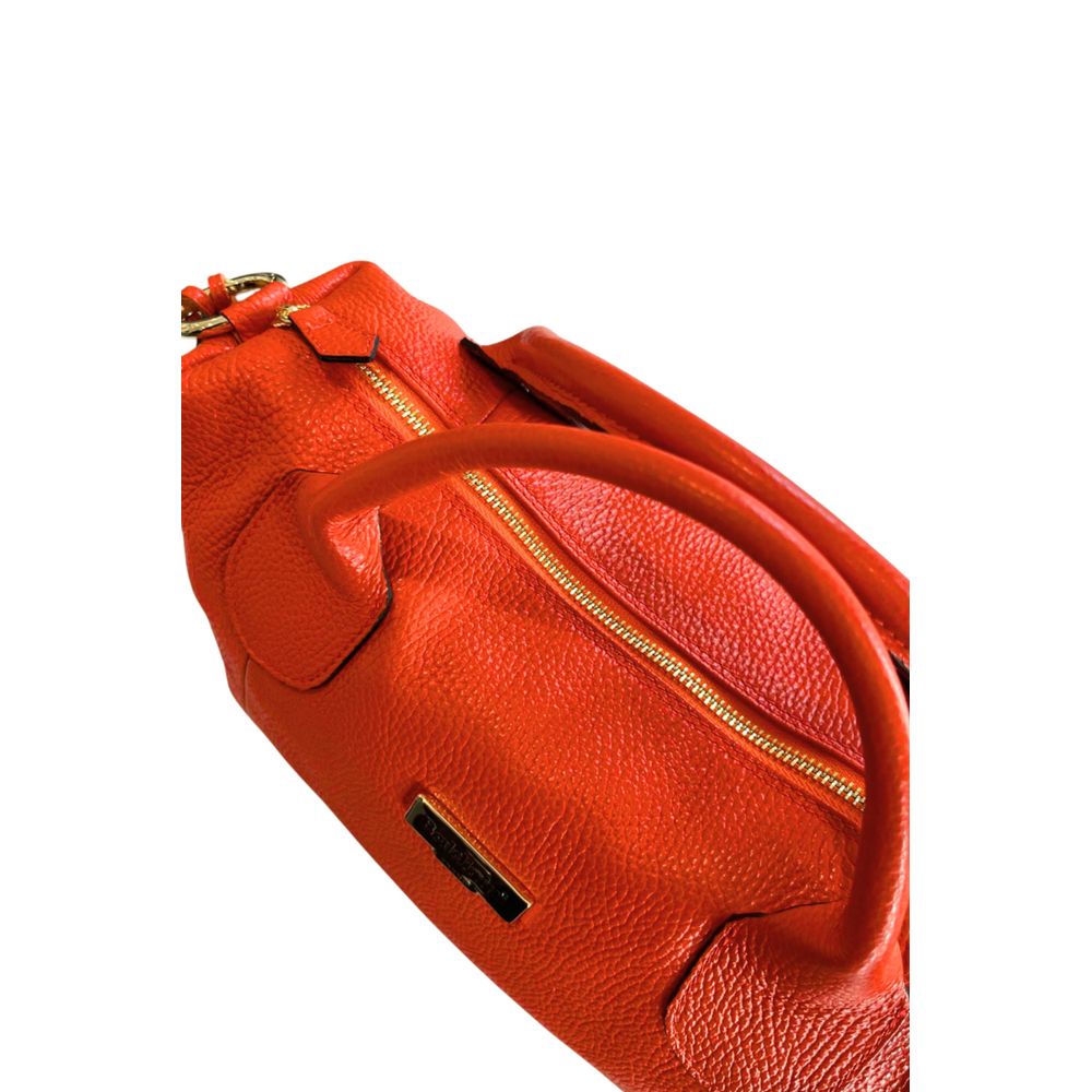 Baldinini Trend Orange Cowhide Shoulder Bag