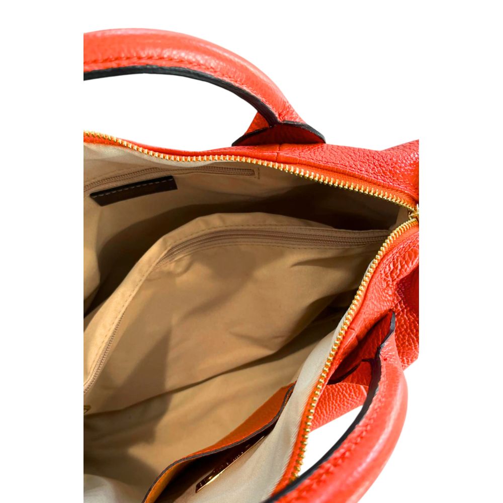Baldinini Trend Orange Cowhide Shoulder Bag