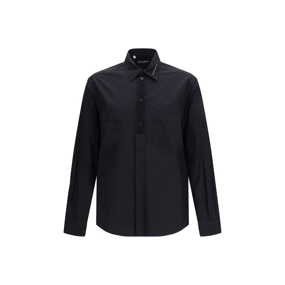Dolce & Gabbana Black Cotton Shirt Dolce & Gabbana