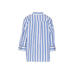 Ganni Blue Cotton Pattern Shirt Ganni