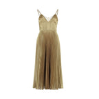 Prada Gold Polyester Casual Dress Prada