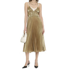 Prada Gold Polyester Casual Dress Prada